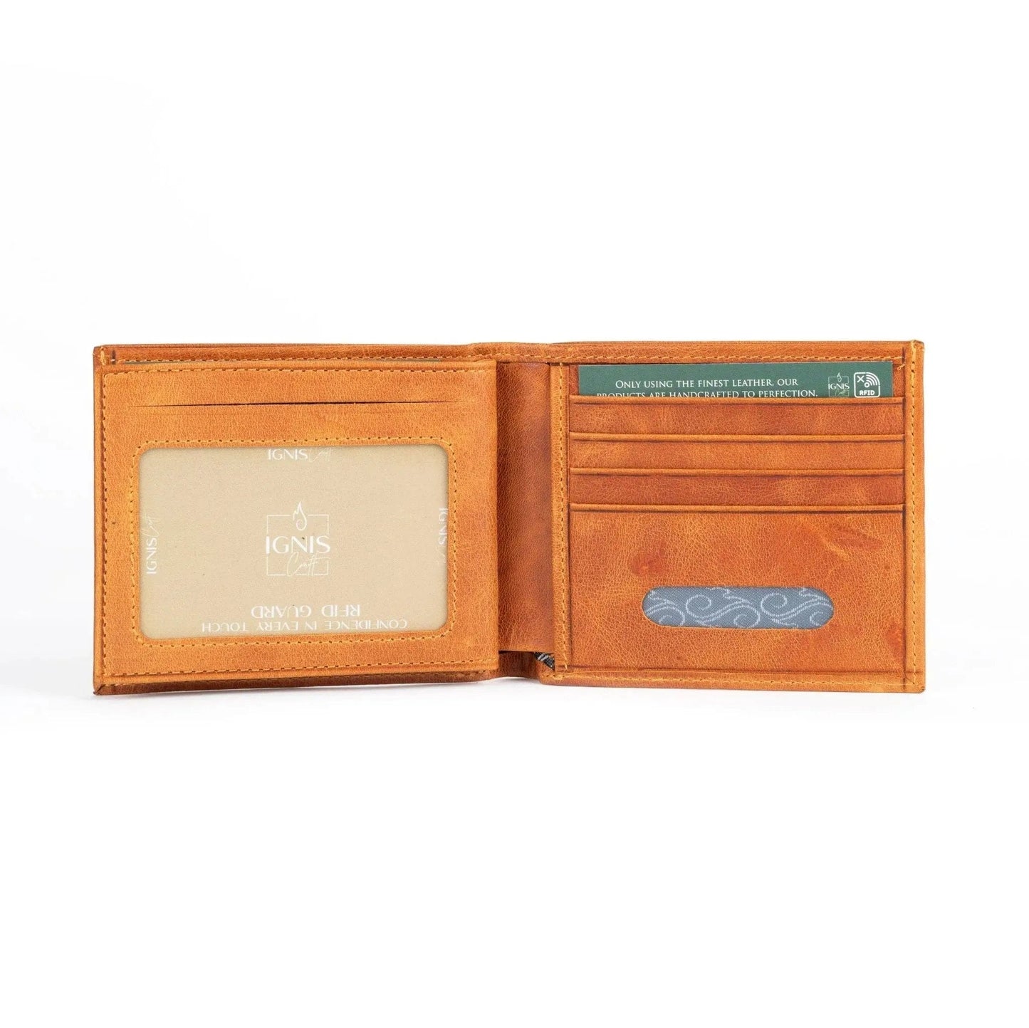 Ignis Craft Bifold Leather Wallet | Solo Dynamic Amber