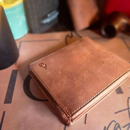 Ignis Craft Bifold Leather Wallet | Soloist Amber