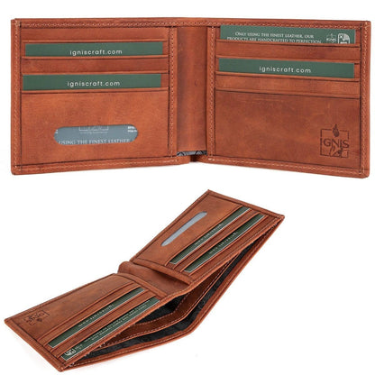 Ignis Craft Bifold Leather Wallet | Soloist Amber