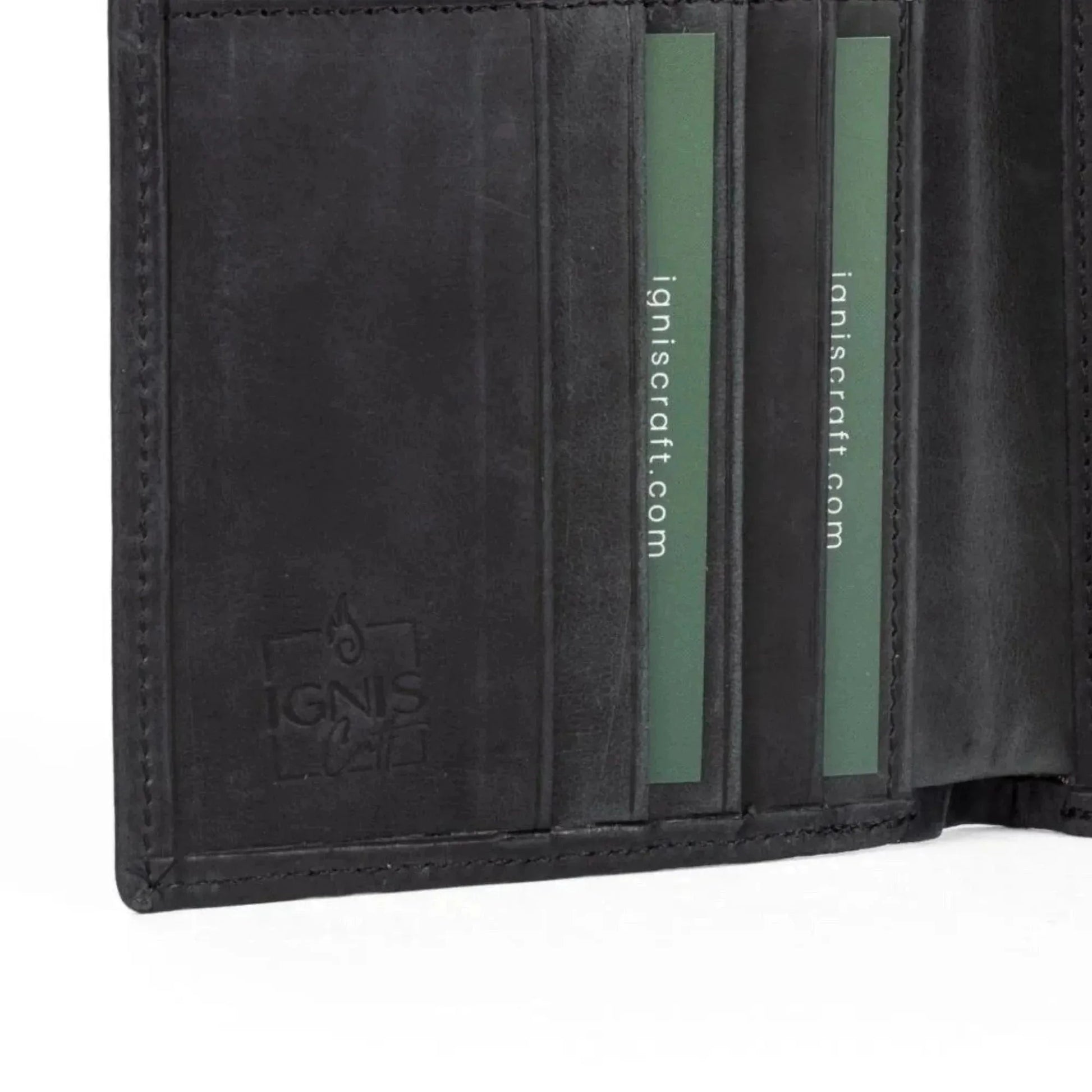 Ignis Craft Leather Passport Wallet | Voyager Obsidian