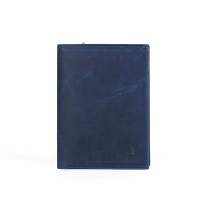 Ignis Craft Leather Passport Wallet | Voyager Sapphire