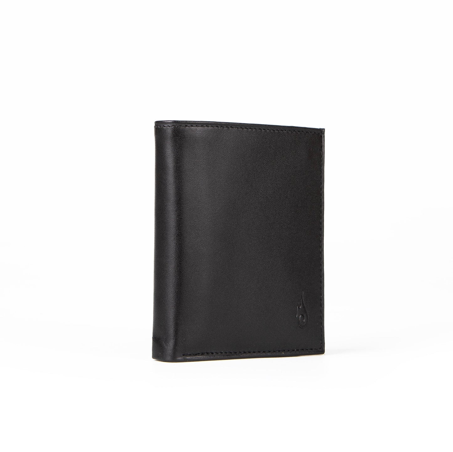 Ignis Craft Mens Leather Vertical Bifold Wallet | Capsule Onyx