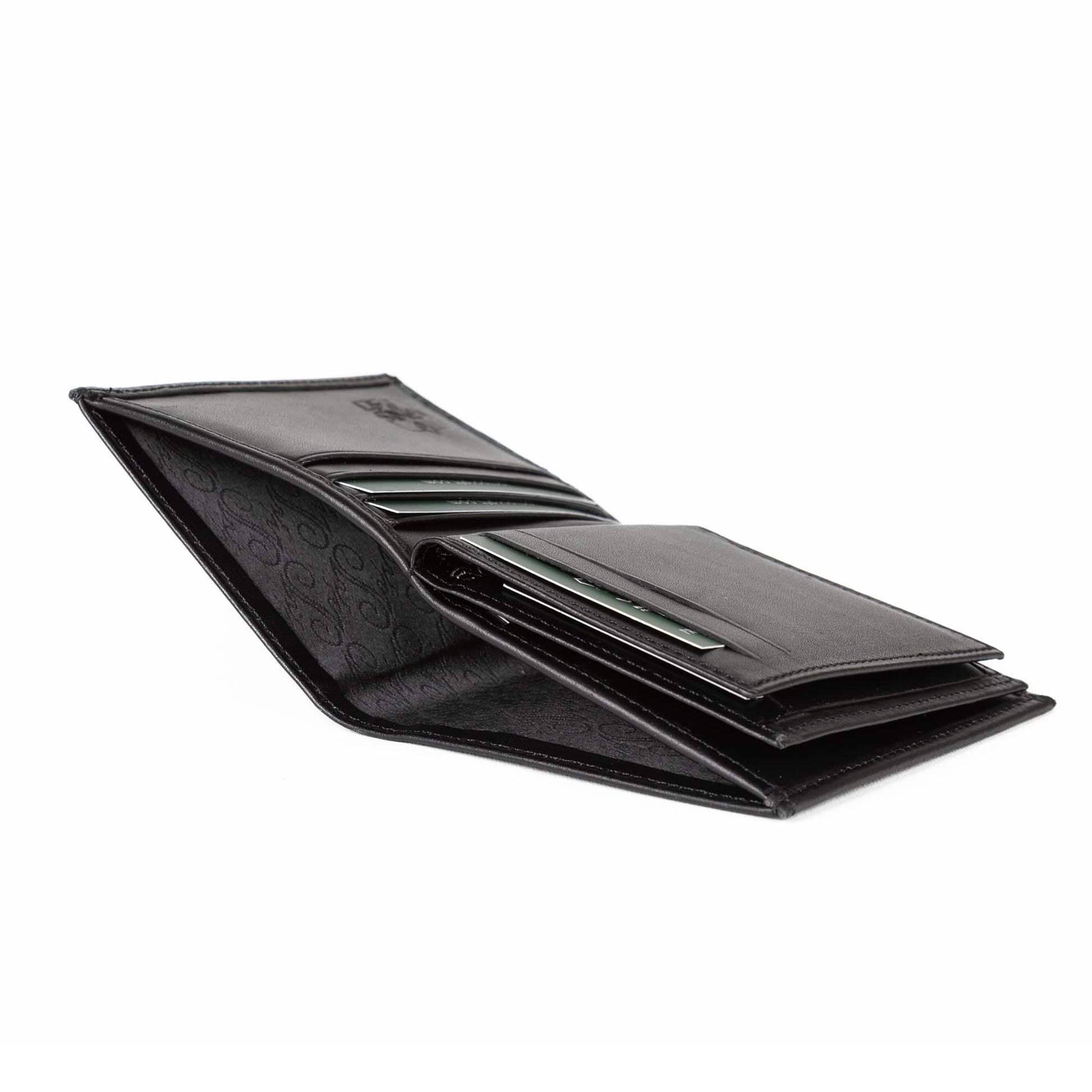 Ignis Craft Mens Leather Vertical Bifold Wallet | Capsule Onyx