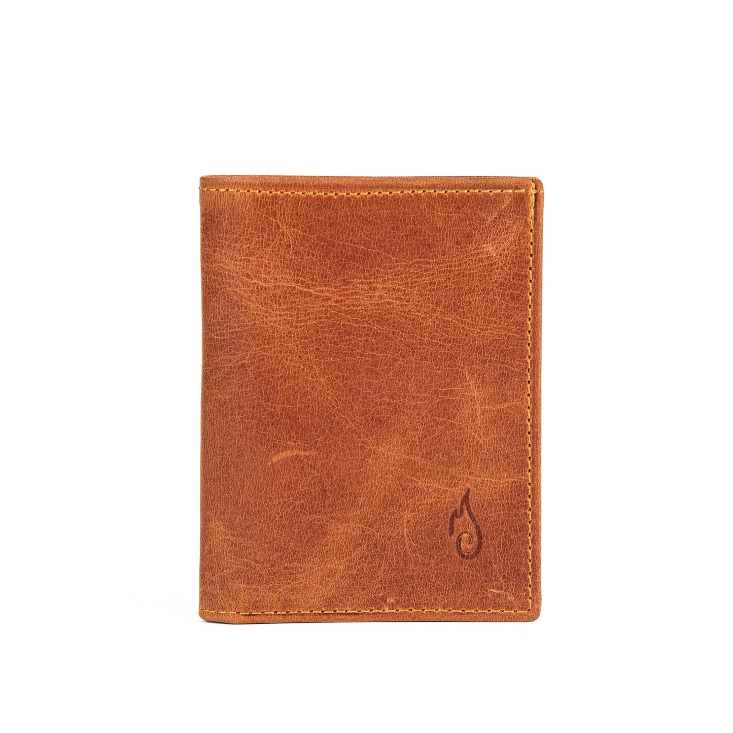 Ignis Craft Mens Trifold Leather Wallet | Apex Amber