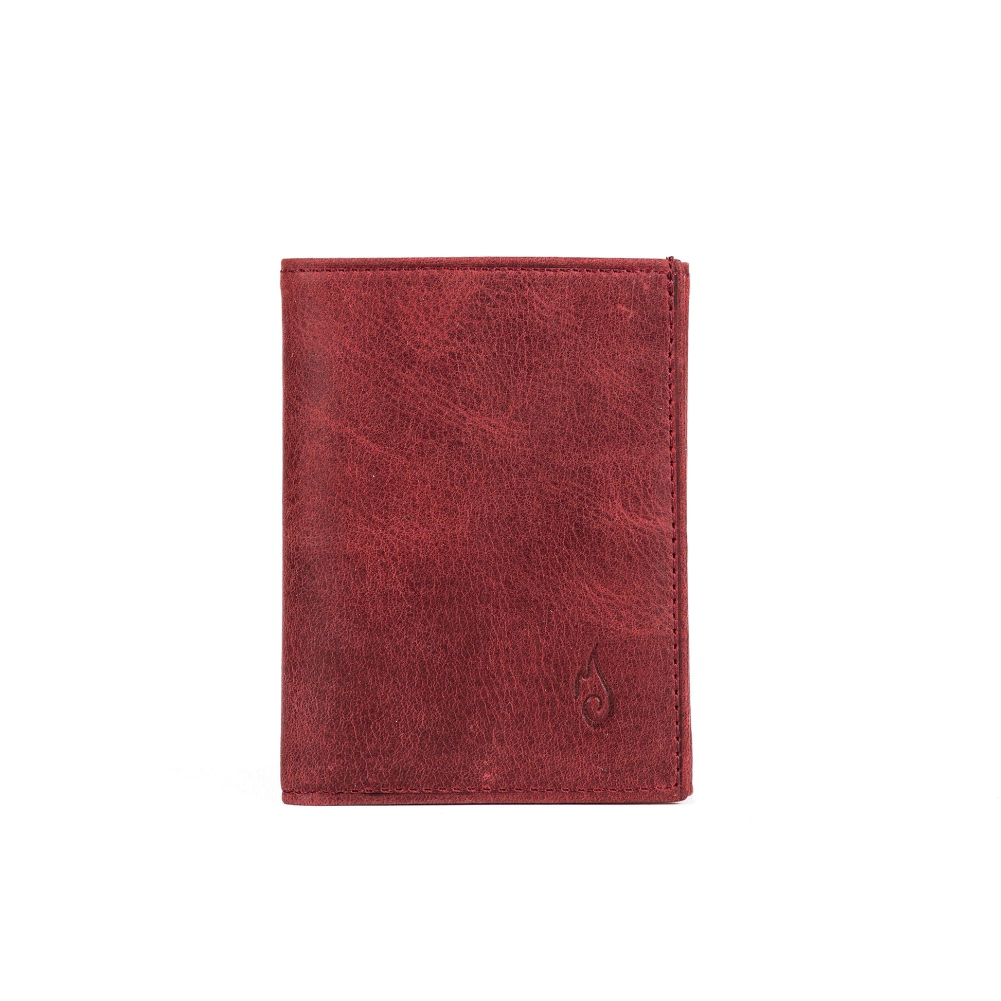 Ignis Craft Mens Trifold Leather Wallet | Apex Garnet