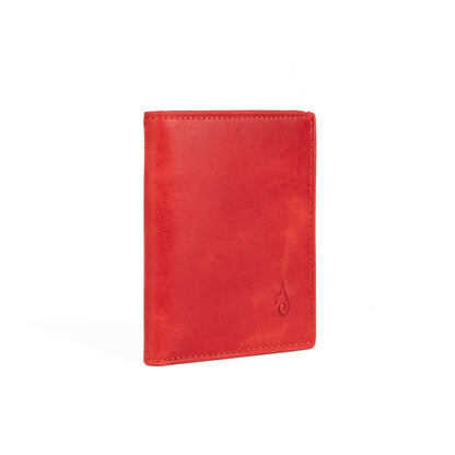 Ignis Craft Mens Trifold Leather Wallet | Apex Ruby