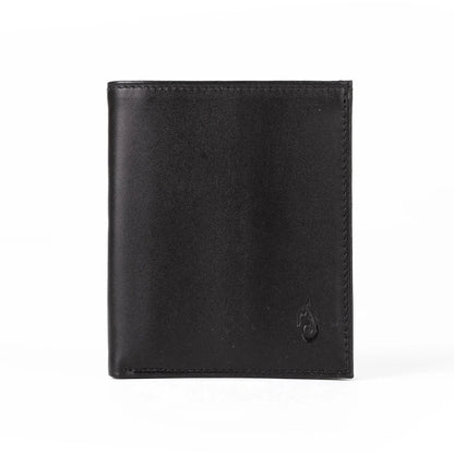 Ignis Craft Mens Vertical Bifold Slim Card Wallet | Slimline Onyx