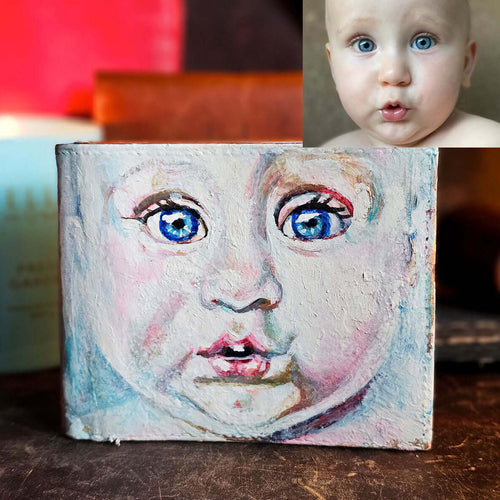 Ignis Craft Painted Portraits | Custom Mens Card Holder