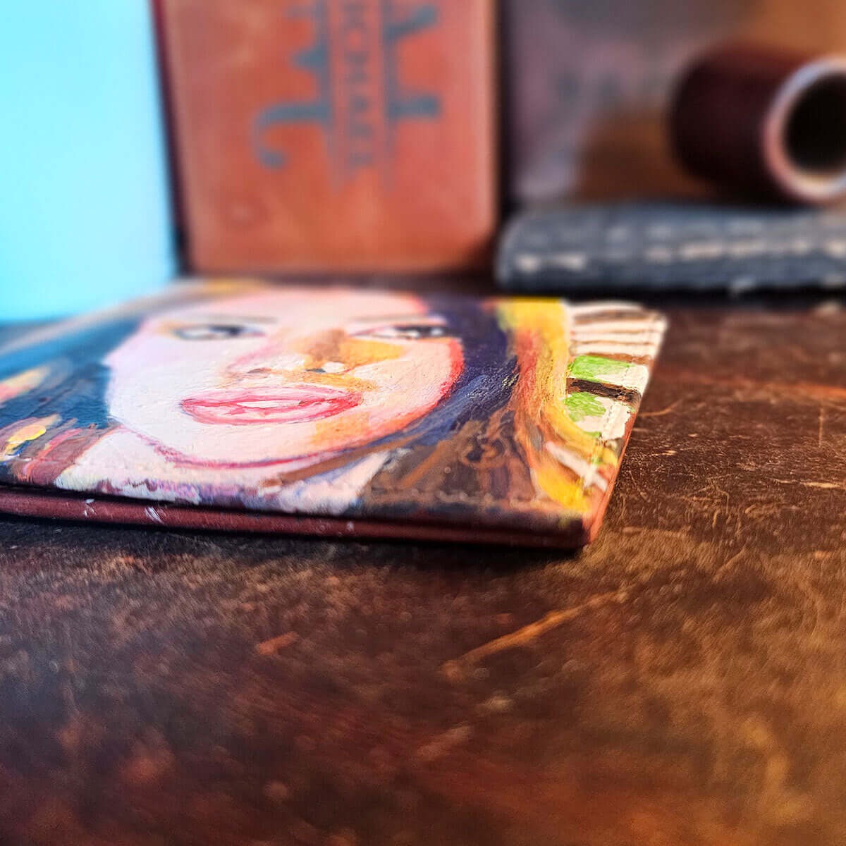 Ignis Craft Painted Portraits | Custom Mens Card Holder