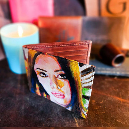 Ignis Craft Painted Portraits | Custom Mens Card Holder