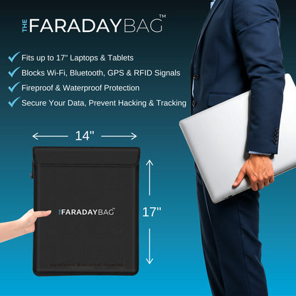 Large Faraday Bag 14” x 17” | Fireproof & Waterproof