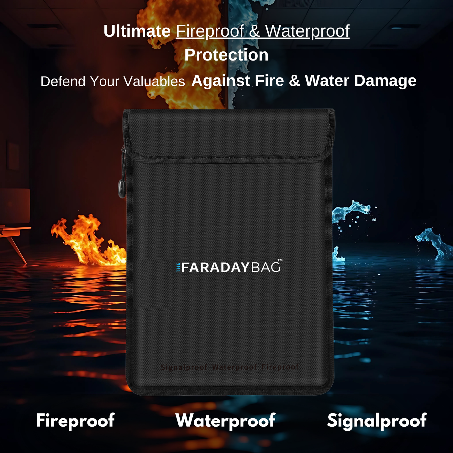 Faraday bag for laptops 9.5” x 13” | Fireproof & Waterproof